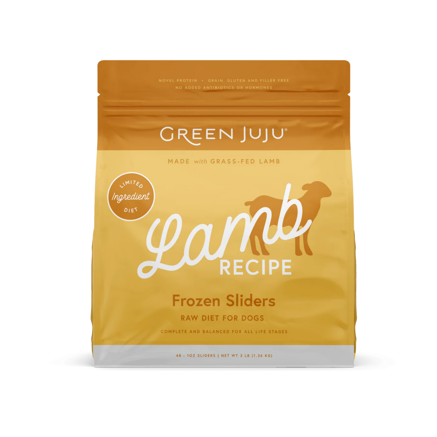 Green Juju Lamb Recipe Frozen Patties & Sliders Raw Dog Food