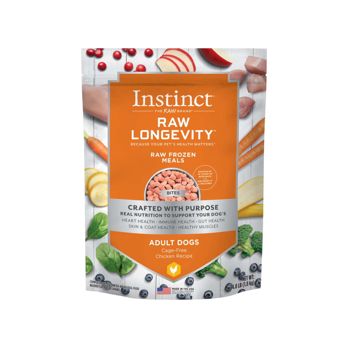 Instinct Raw Longevity Frozen Bites