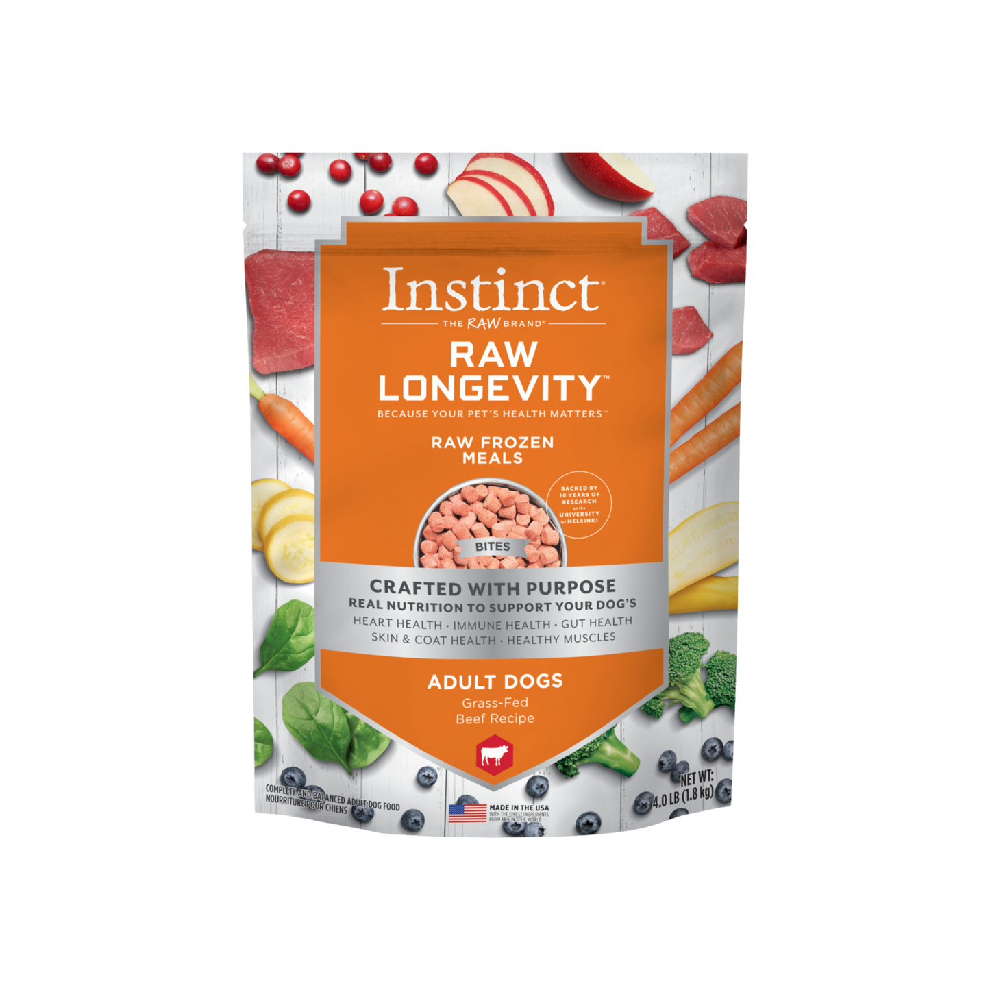 Instinct Raw Longevity Frozen Bites