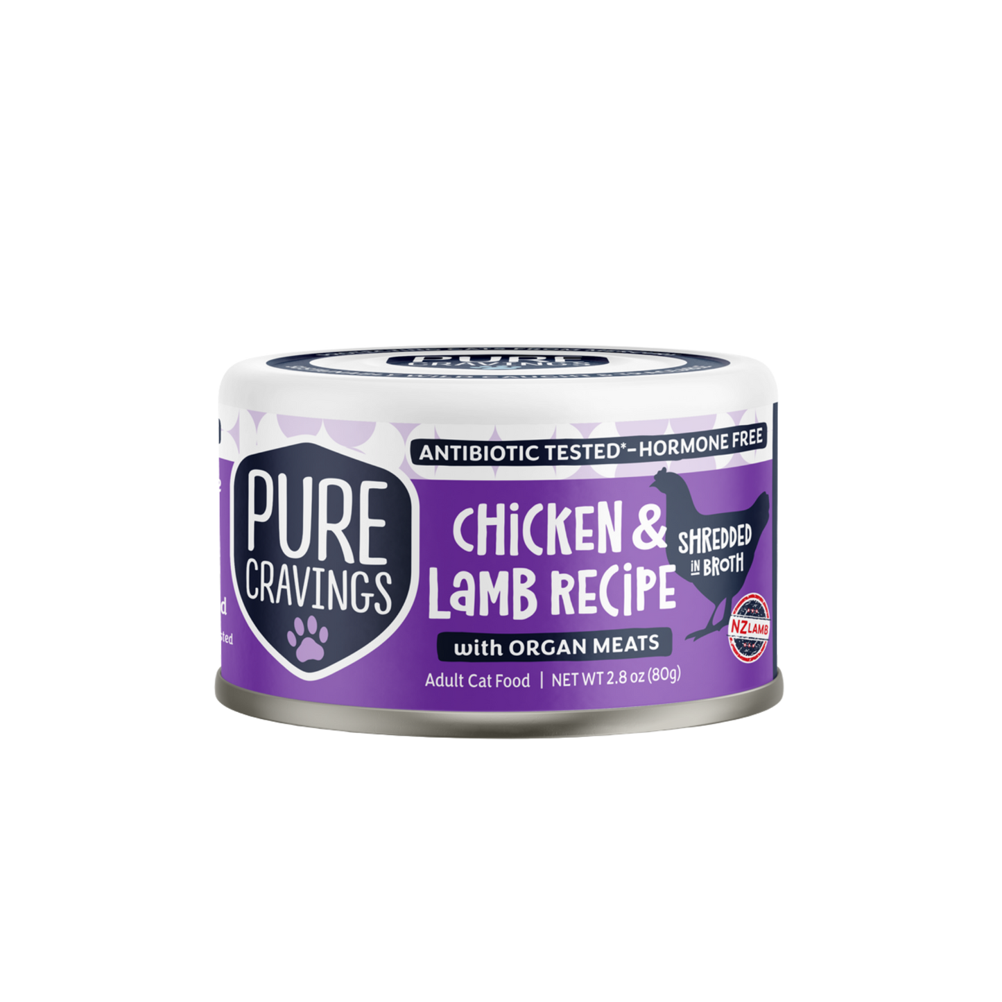 Pure Cravings Chicken & Lamb Recipe Shredded in Broth Wet Cat Food
