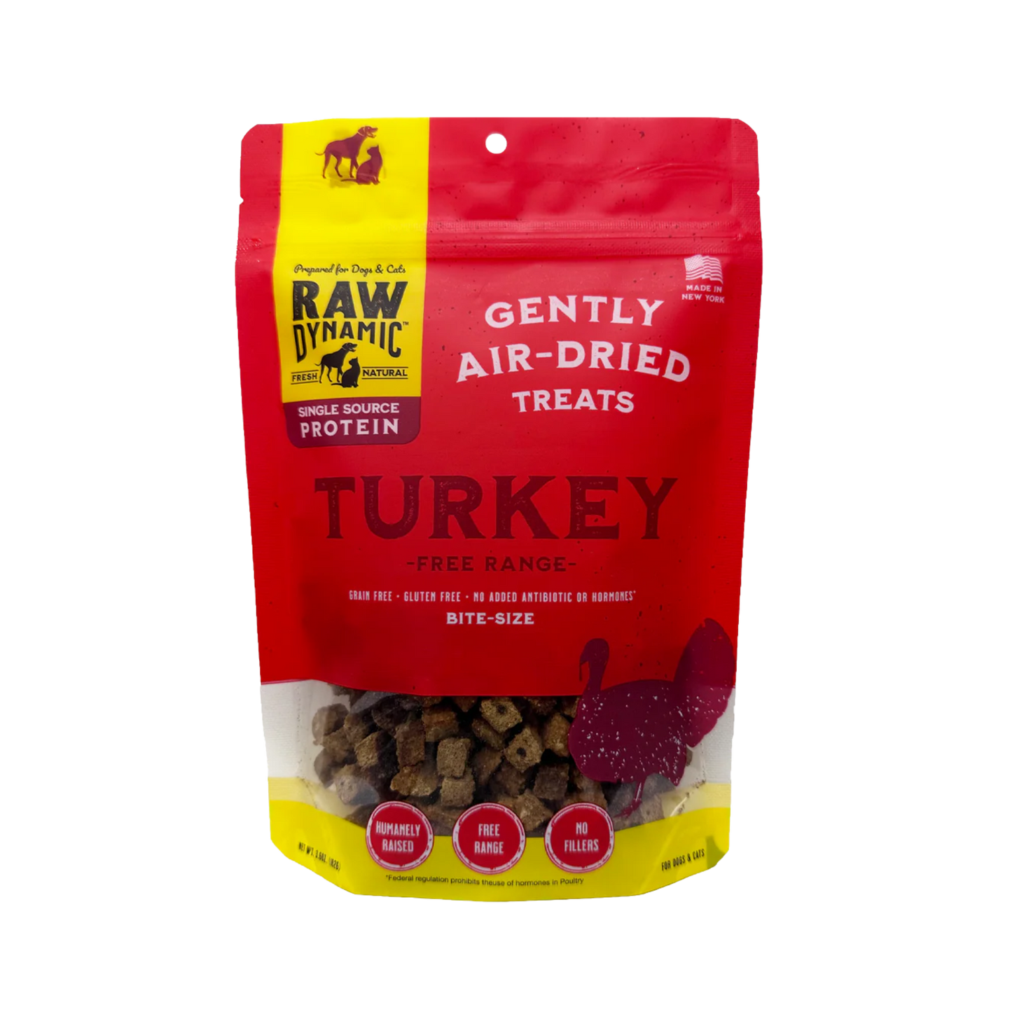 Raw Dynamic Air-Dried Raw Turkey Treats for Dogs & Cats