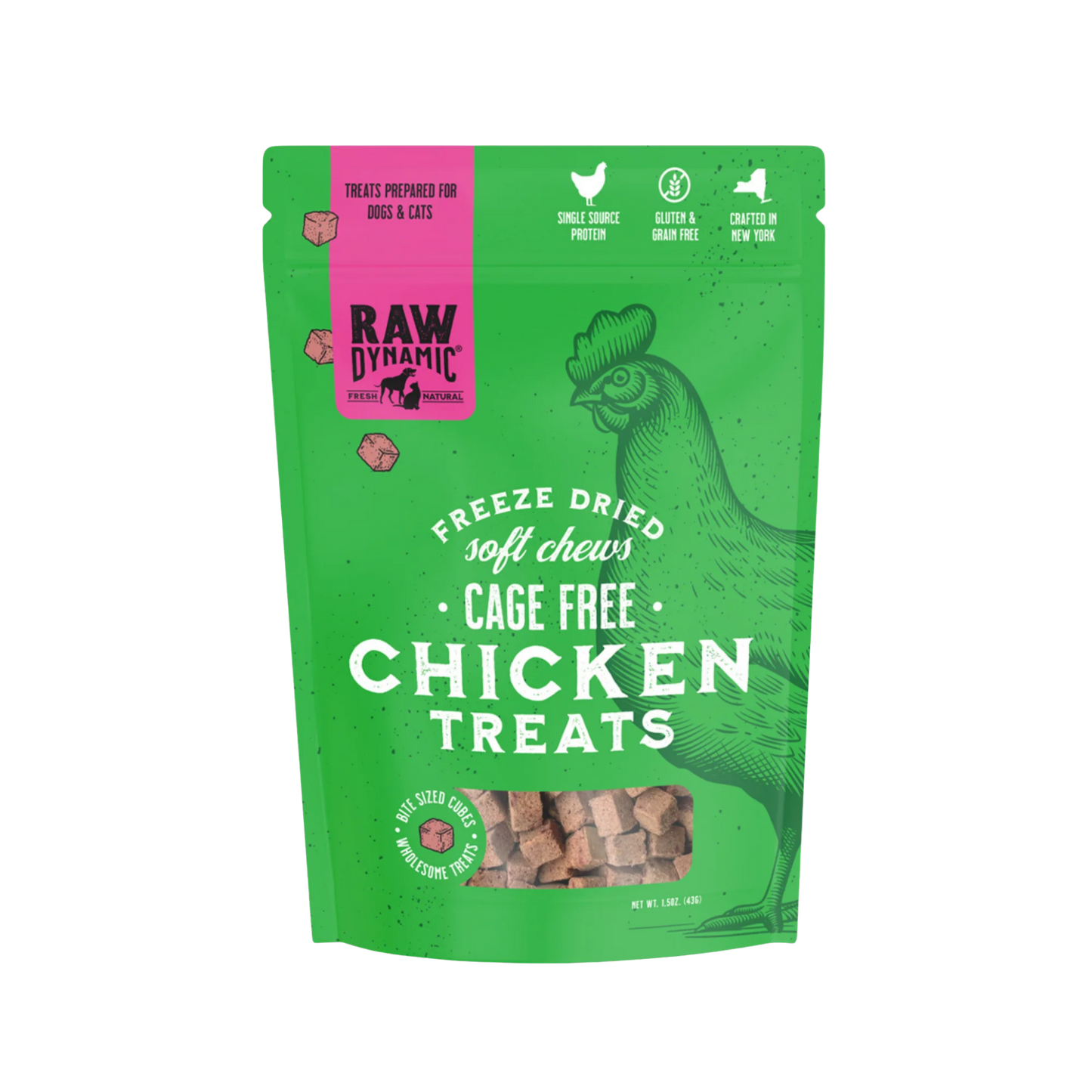 Raw Dynamic Freeze-Dried Raw Chicken Treats, 1.5oz