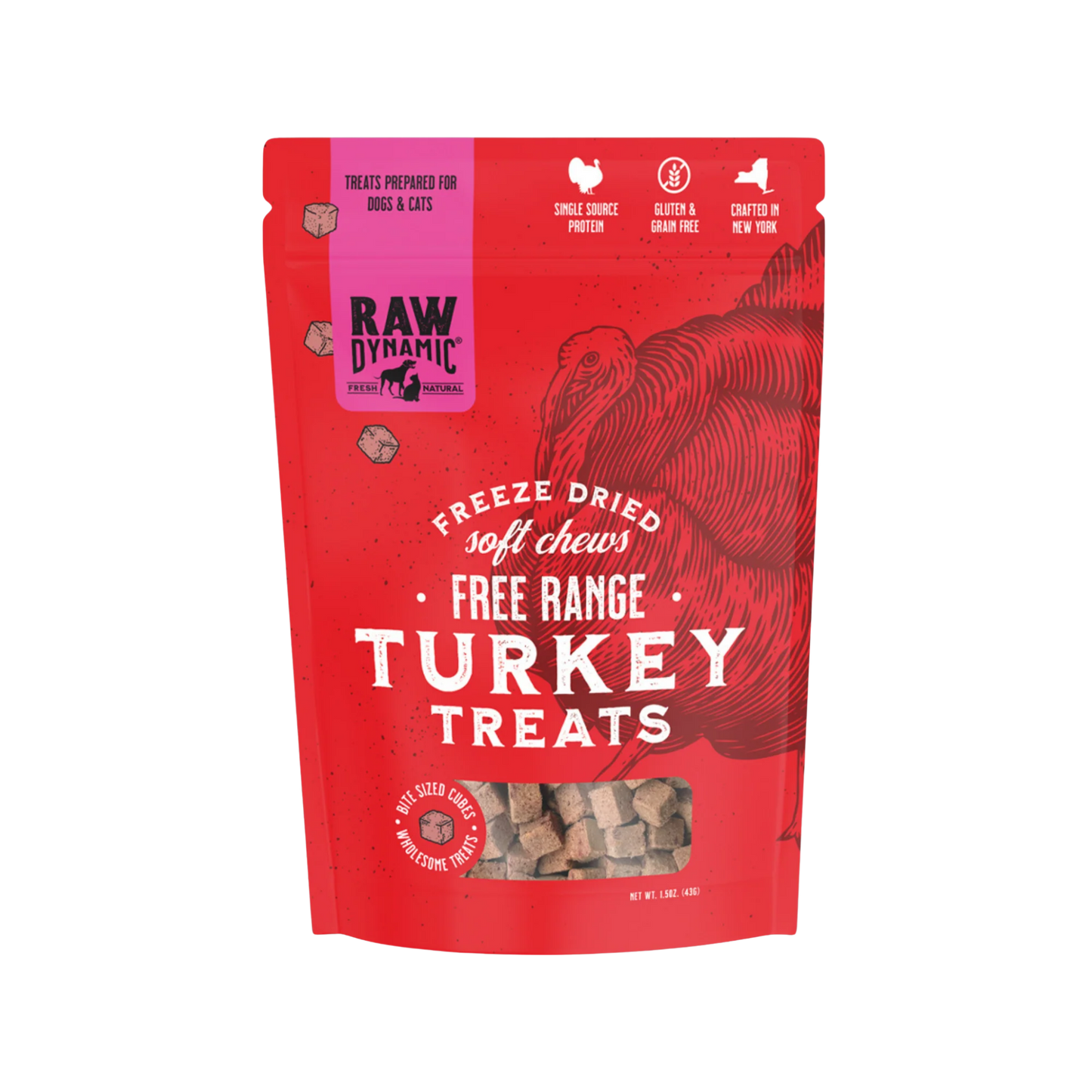 Raw Dynamic Freeze-Dried Raw Turkey Treats, 1.5oz