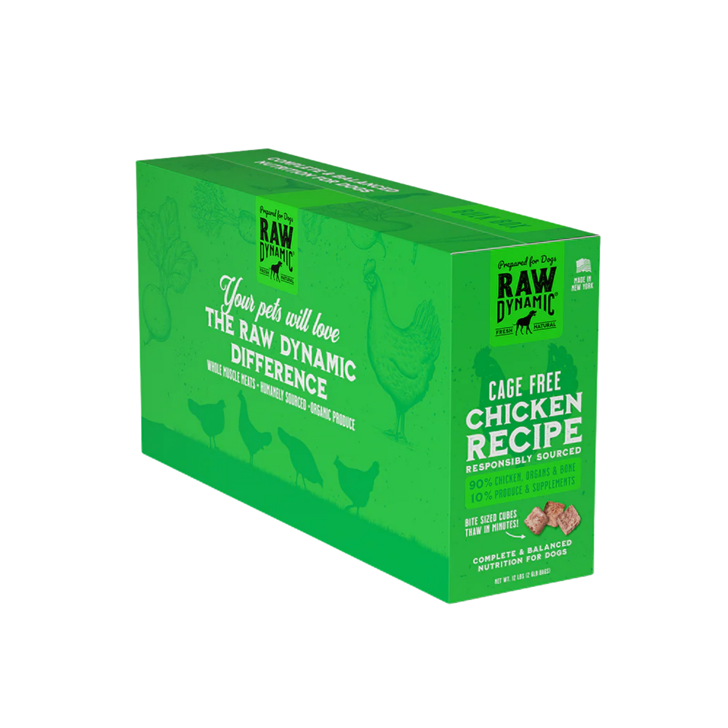 Raw Dynamic Frozen Raw Chicken Formula for Dogs