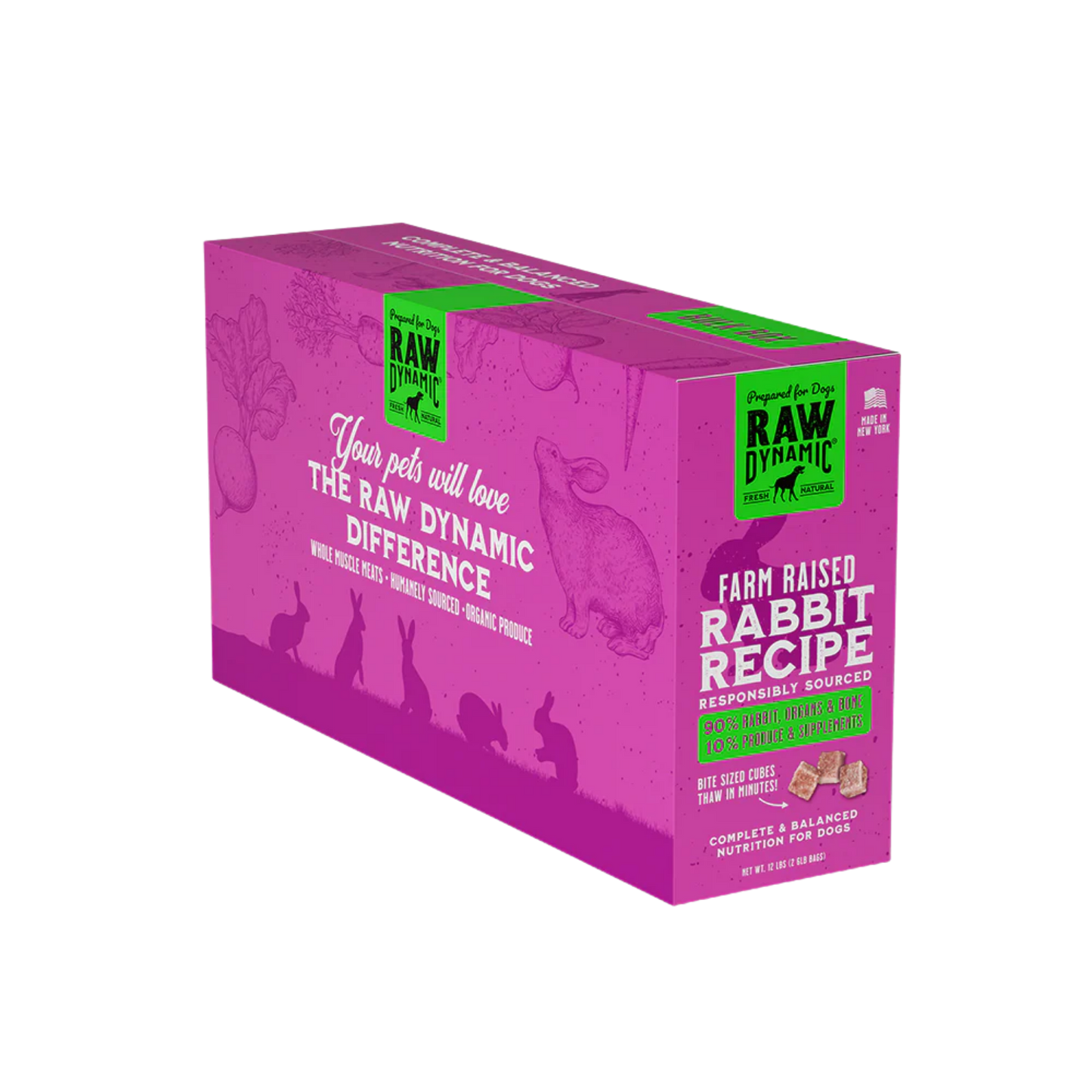 Raw Dynamic Frozen Raw Rabbit Formula for Dogs