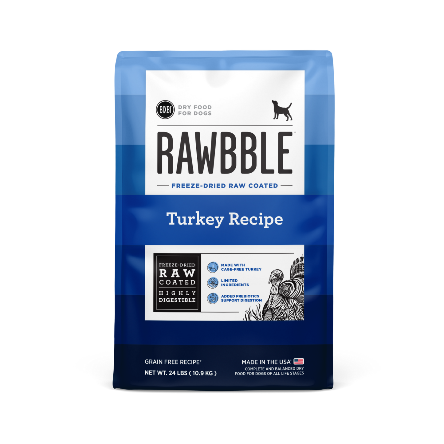 Rawbble Dry Food for Dogs – Turkey Recipe - Pups & Cubs Premium Pet Food