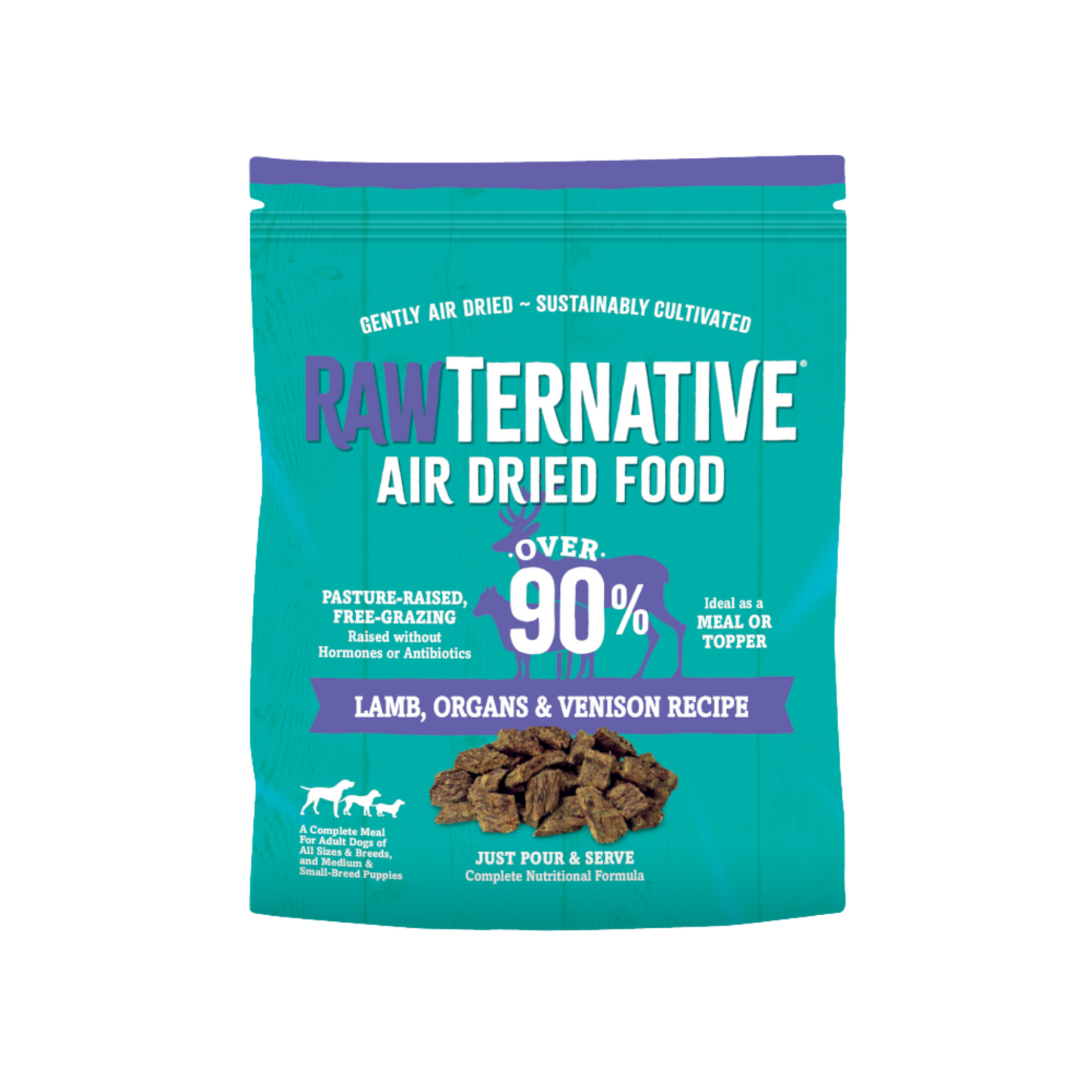 Rawternative Air-Dried Lamb, Organs & Venison Recipe Dog Food