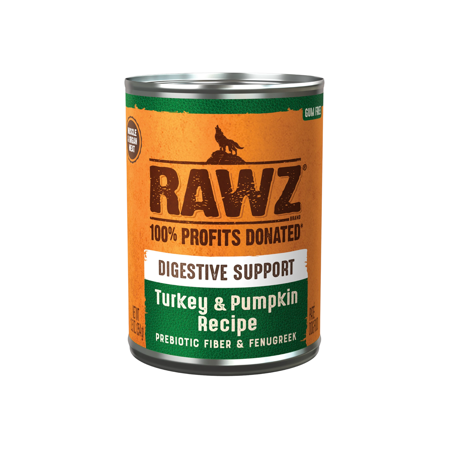 Rawz Digestive Support Turkey & Pumpkin Dog Food, 12.5oz