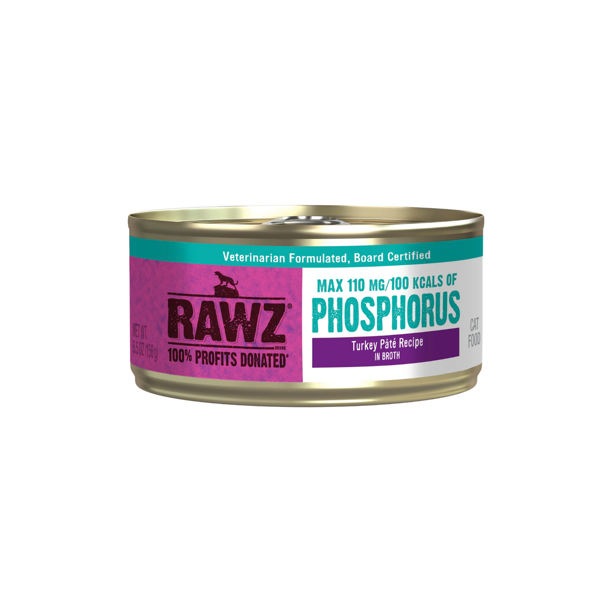 Rawz Lower Phosphorus Turkey Canned Cat Food, 5.5oz