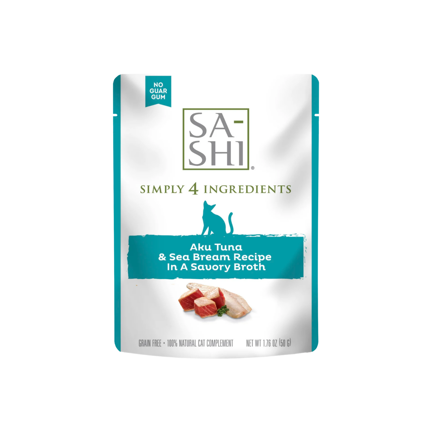 Rawz Sa-Shi Aku Tuna & Sea Bream Cat Food Recipe in Savory Broth