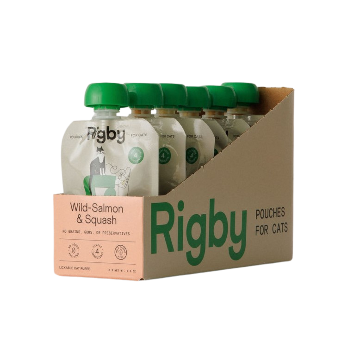 Rigby Wild Salmon & Squash Essential Cat Treats Pouch