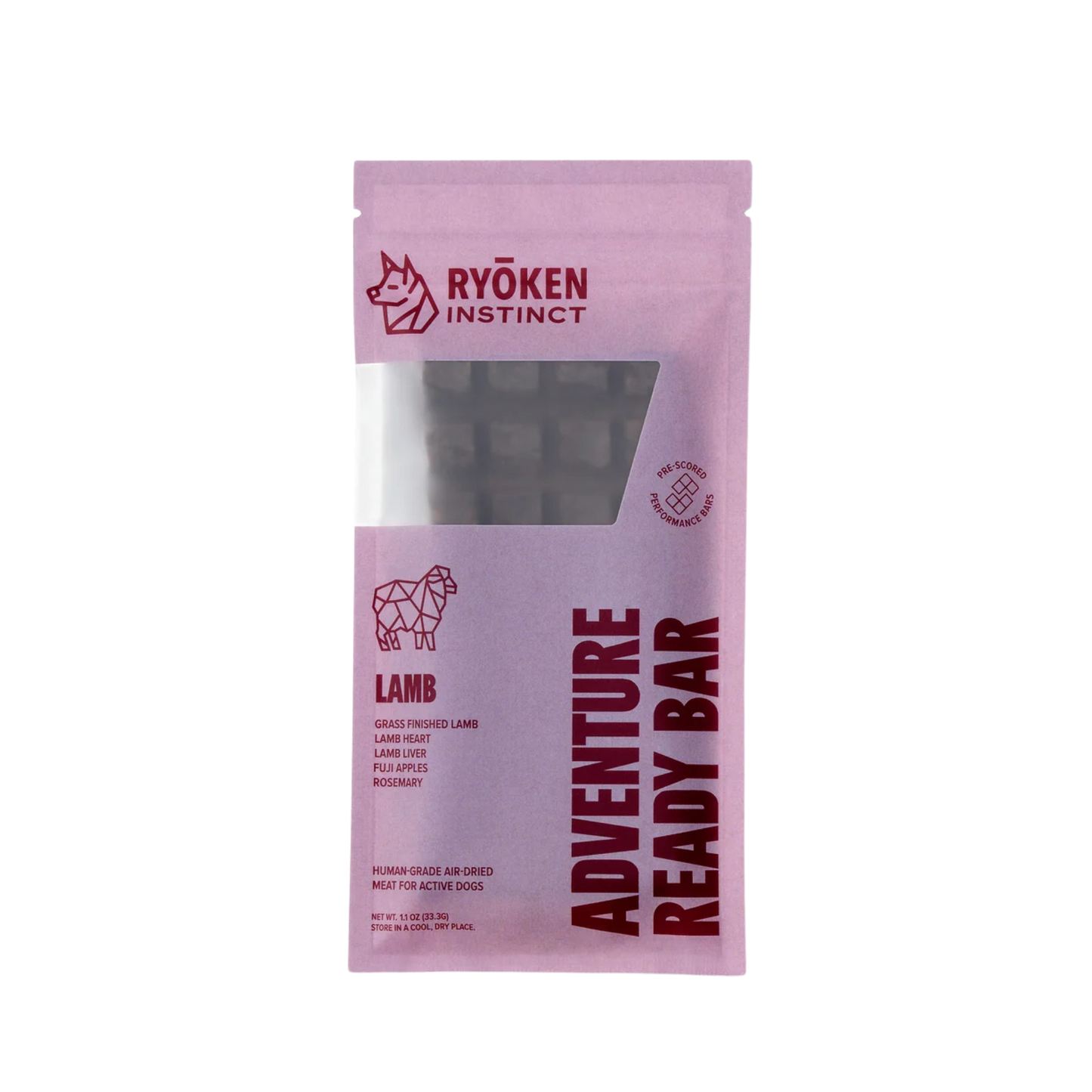 Ryoken Instinct Lamb Adventure Ready Bar, 1.1oz