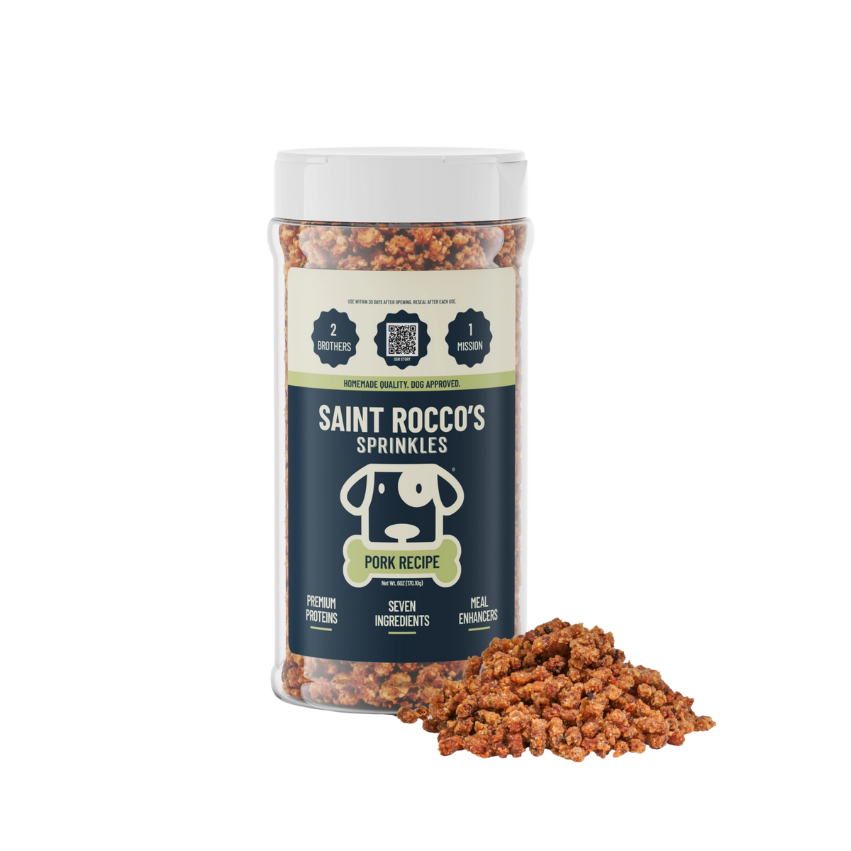 Saint Rocco's Pork Sprinkles for Dogs, 6oz
