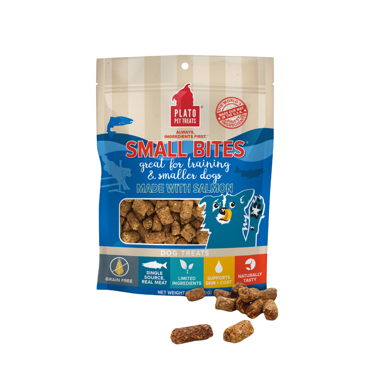 Plato Small Bites With Salmon Dog Treats