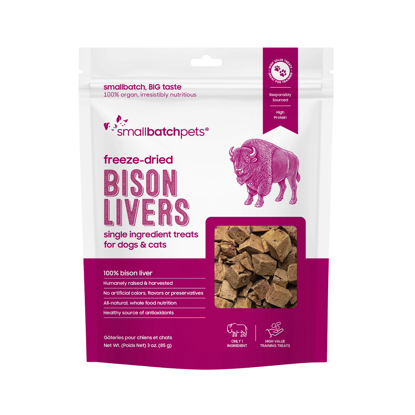 Smallbatch Freeze-Dried Bison Liver Treats