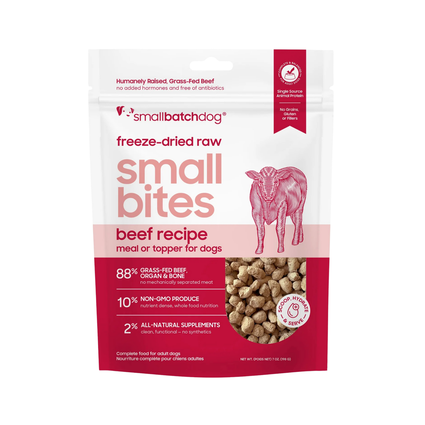 Smallbatch Freeze-Dried Raw Beef Recipe Small Bites