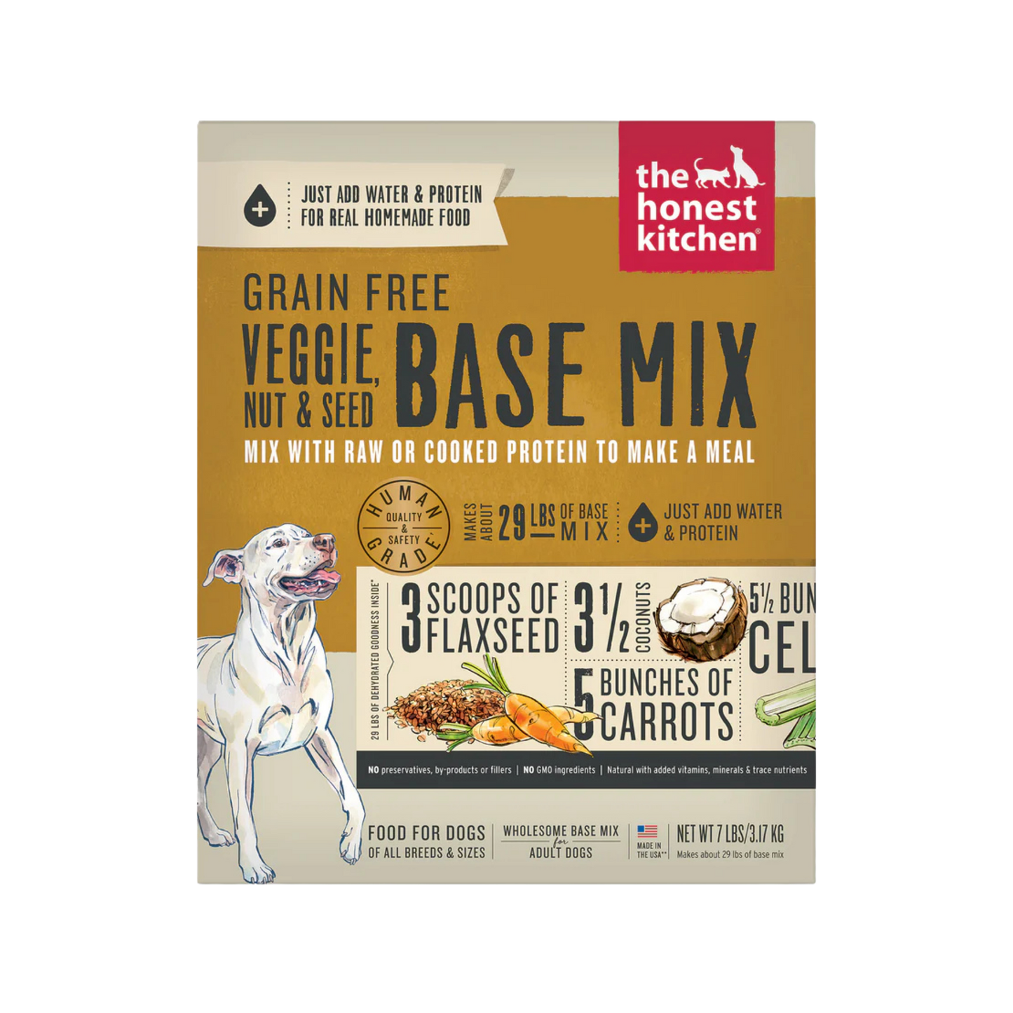 The Honest Kitchen Dehydrated Grain Free Veggie, Nut & Seed Base Mix Dog Food