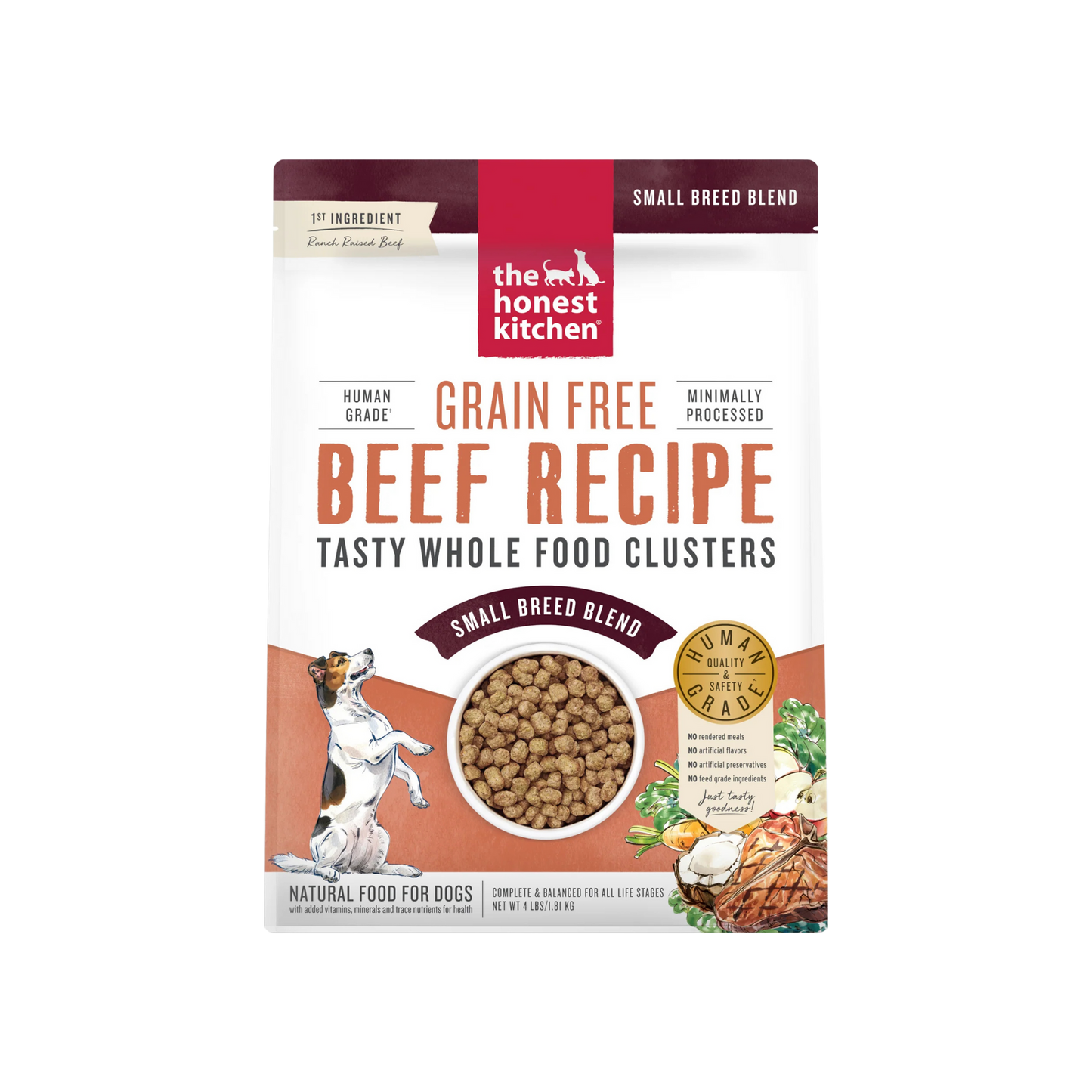 The Honest Kitchen Grain Free Beef Clusters for Small Breeds Dry Dog Food