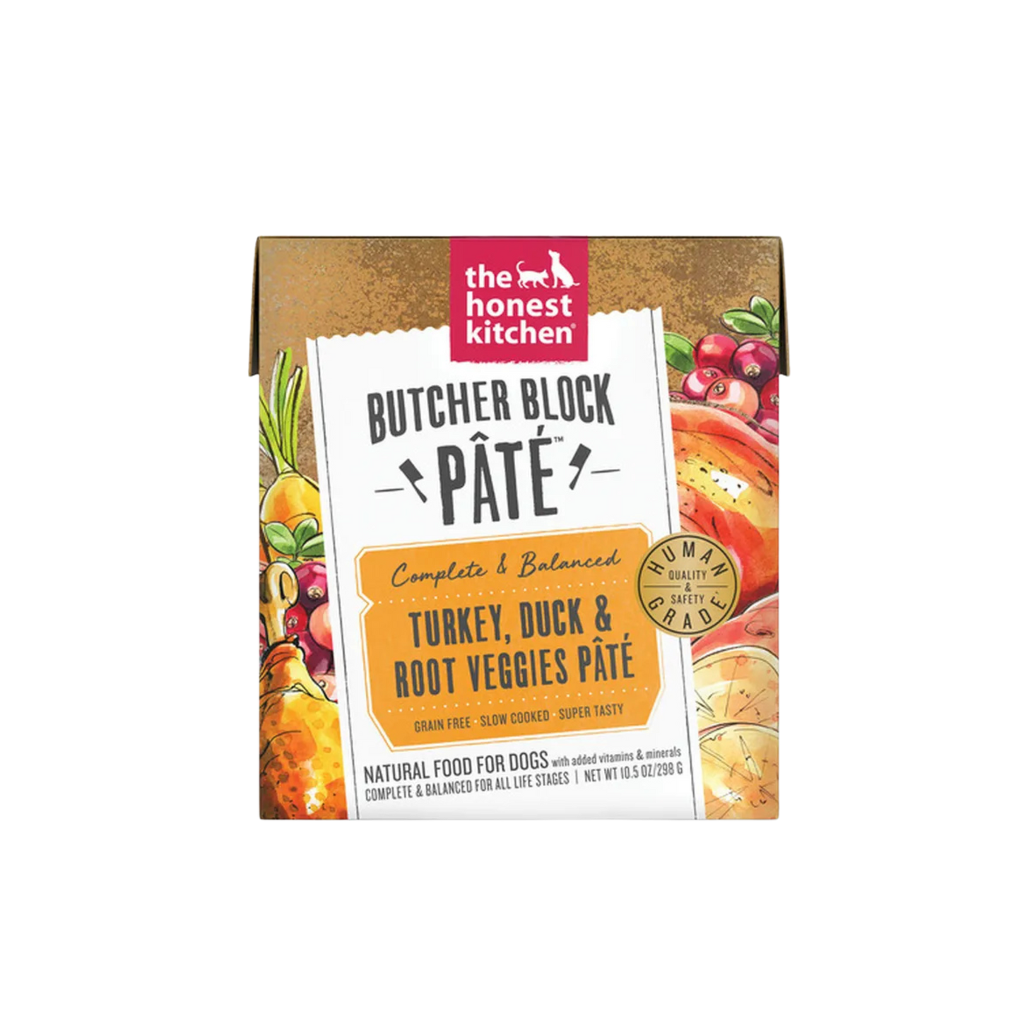 The Honest Kitchen Turkey, Duck & Root Veggies Butcher Block Pâté Wet Dog Food