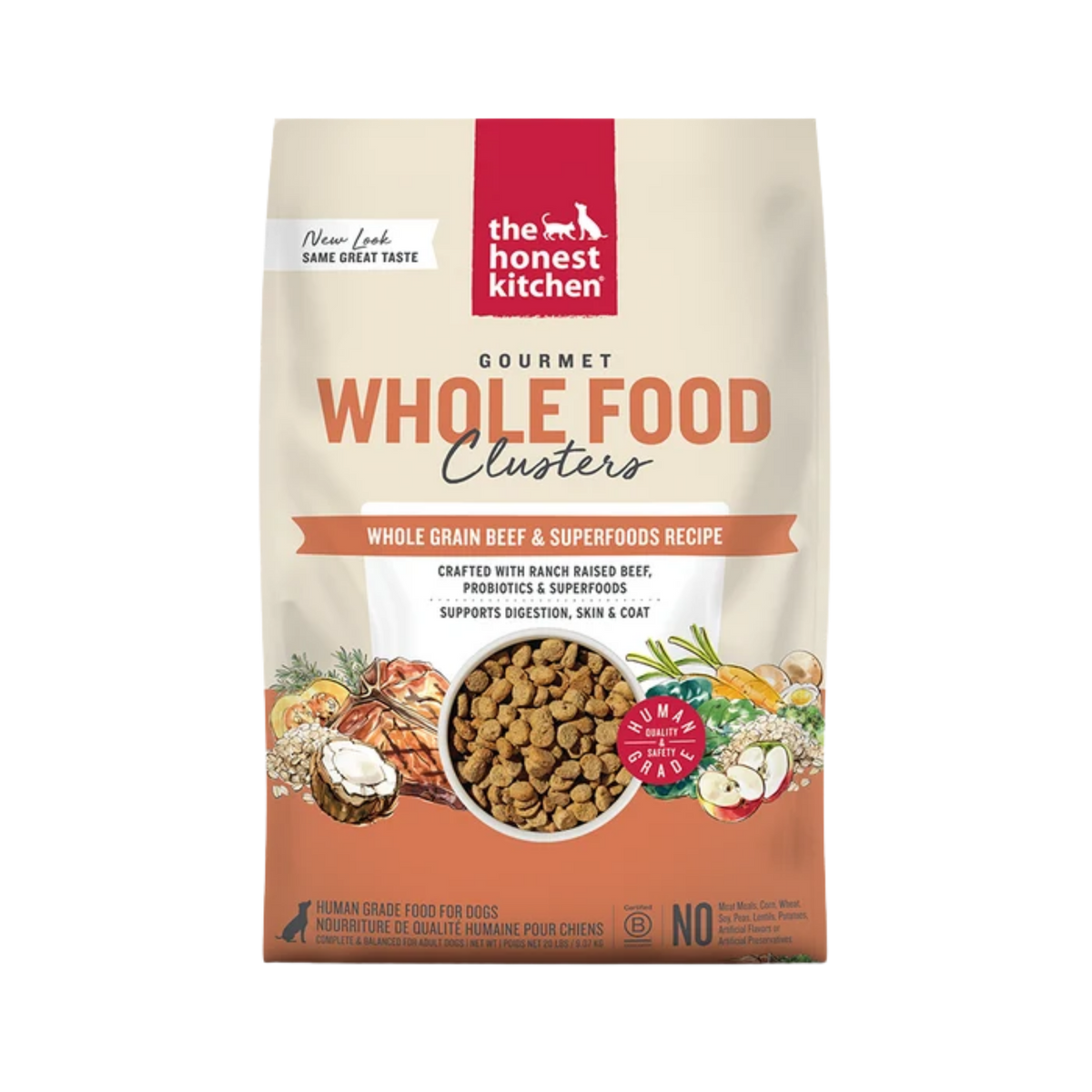 The Honest Kitchen Whole Grain Beef Clusters Dry Dog Food