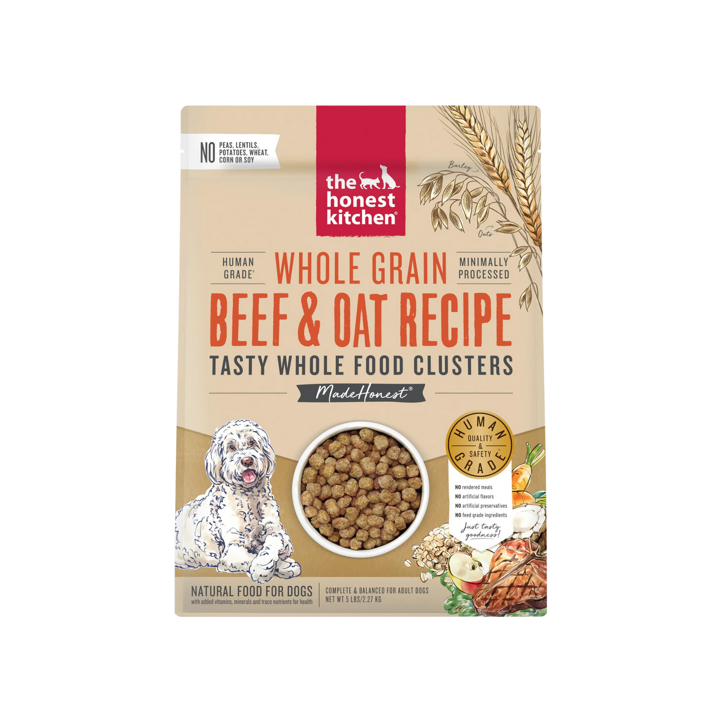The Honest Kitchen Whole Grain Beef Clusters Dry Dog Food
