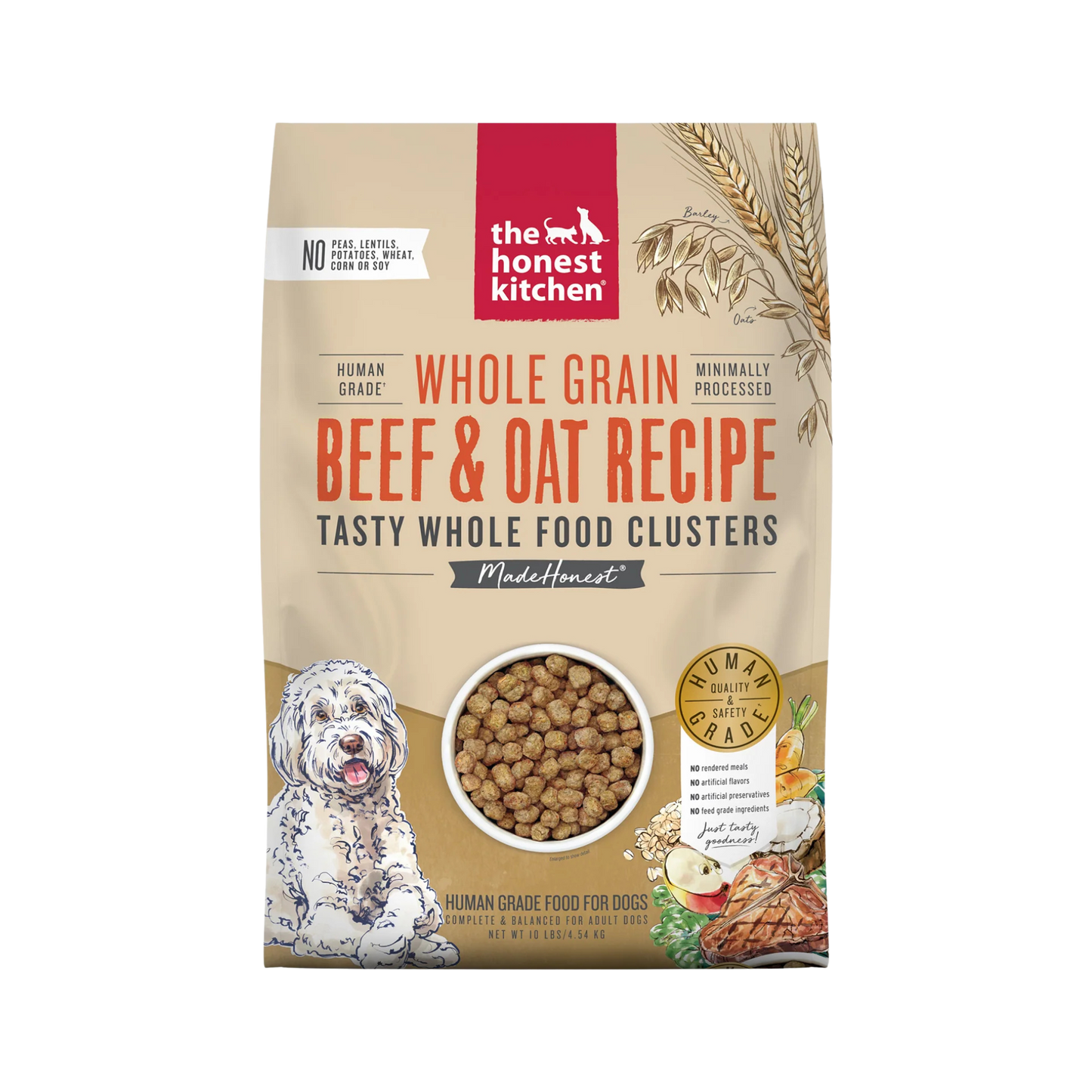 The Honest Kitchen Whole Grain Beef Clusters Dry Dog Food