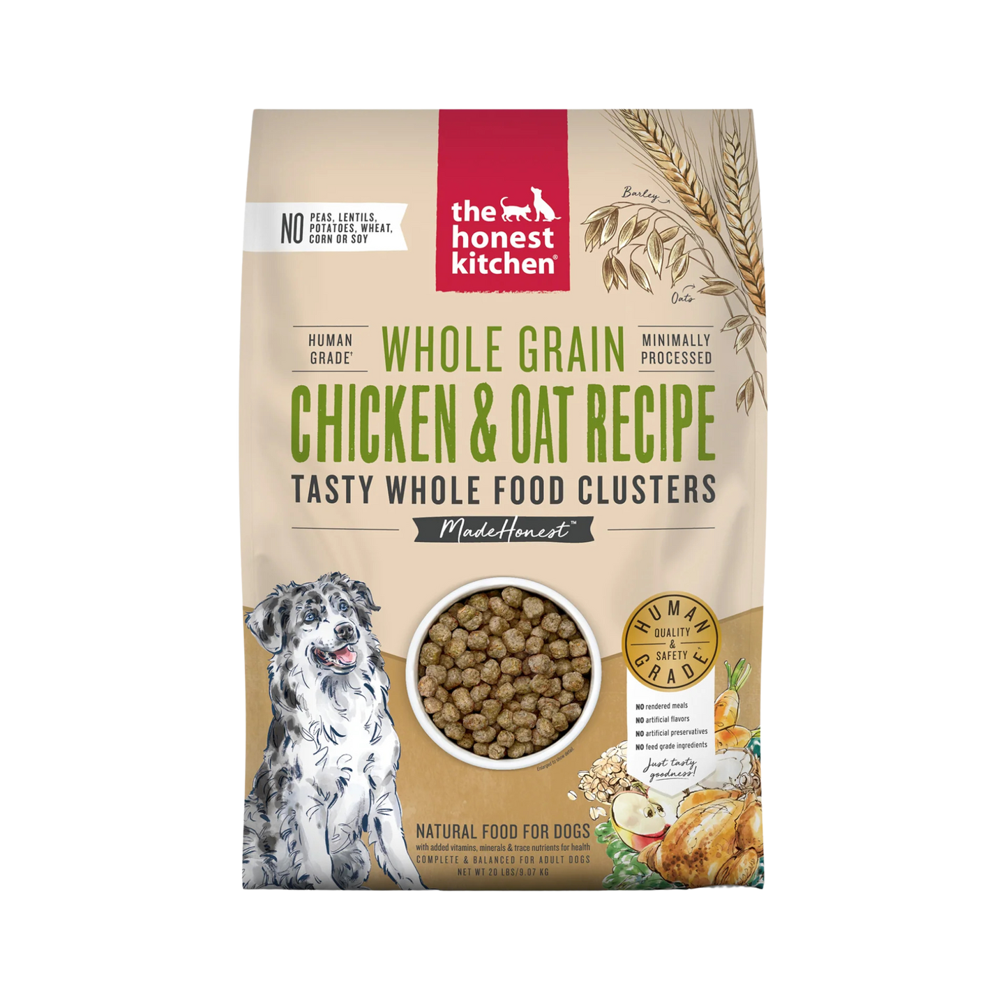 The Honest Kitchen Whole Grain Chicken Clusters Dry Dog Food