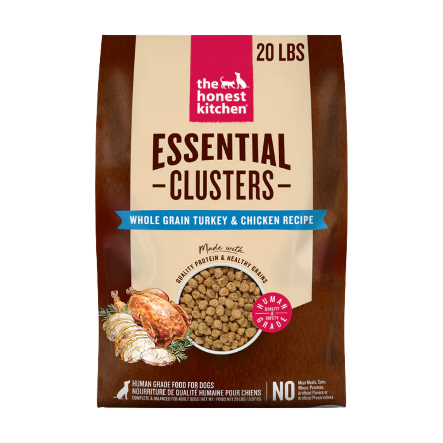 The Honest Kitchen Whole Grain Turkey & Chicken Essential Clusters Dry Dog Food