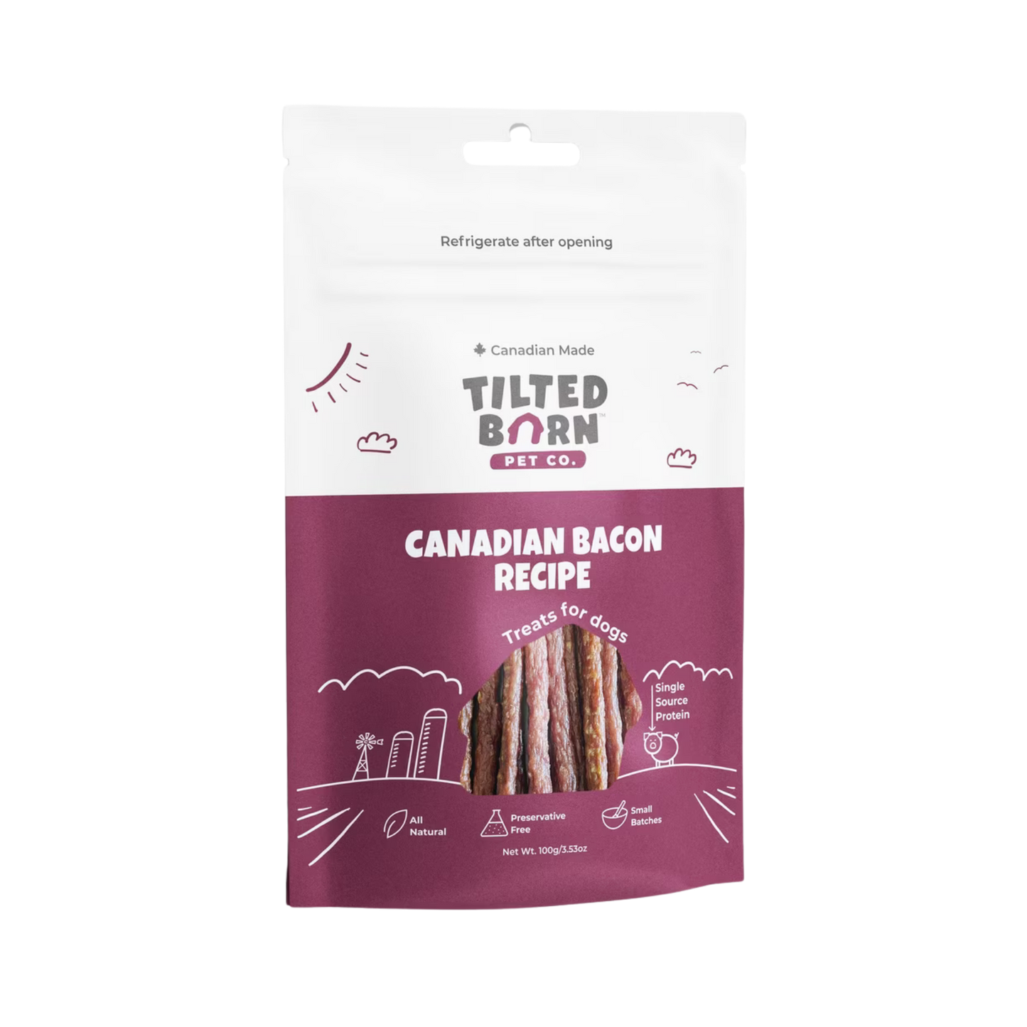 Tilted Barn Pet Co. Canadian Bacon Recipe Treats for Dogs