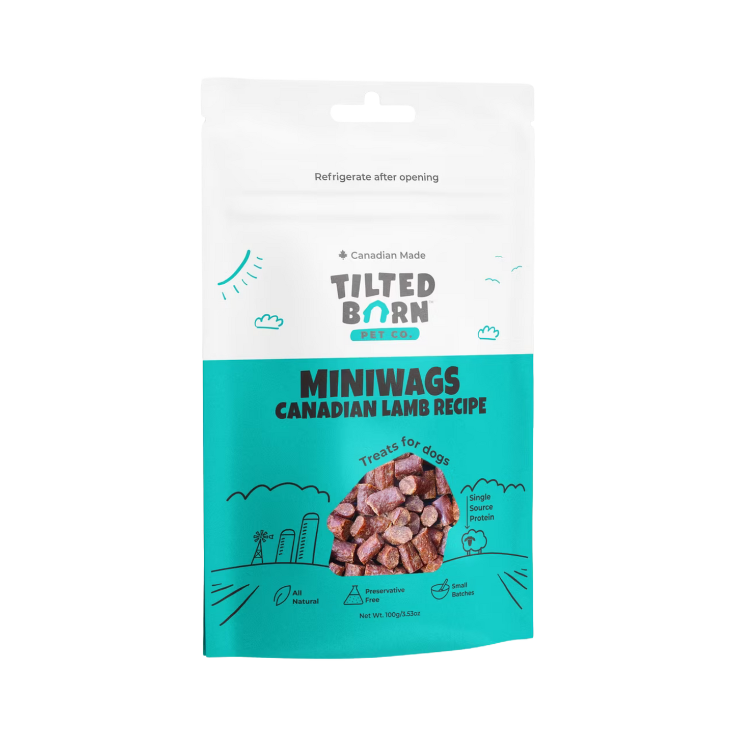 Tilted Barn Pet Co. Miniwags Canadian Lamb Recipe Treats for Dogs, 3.53oz