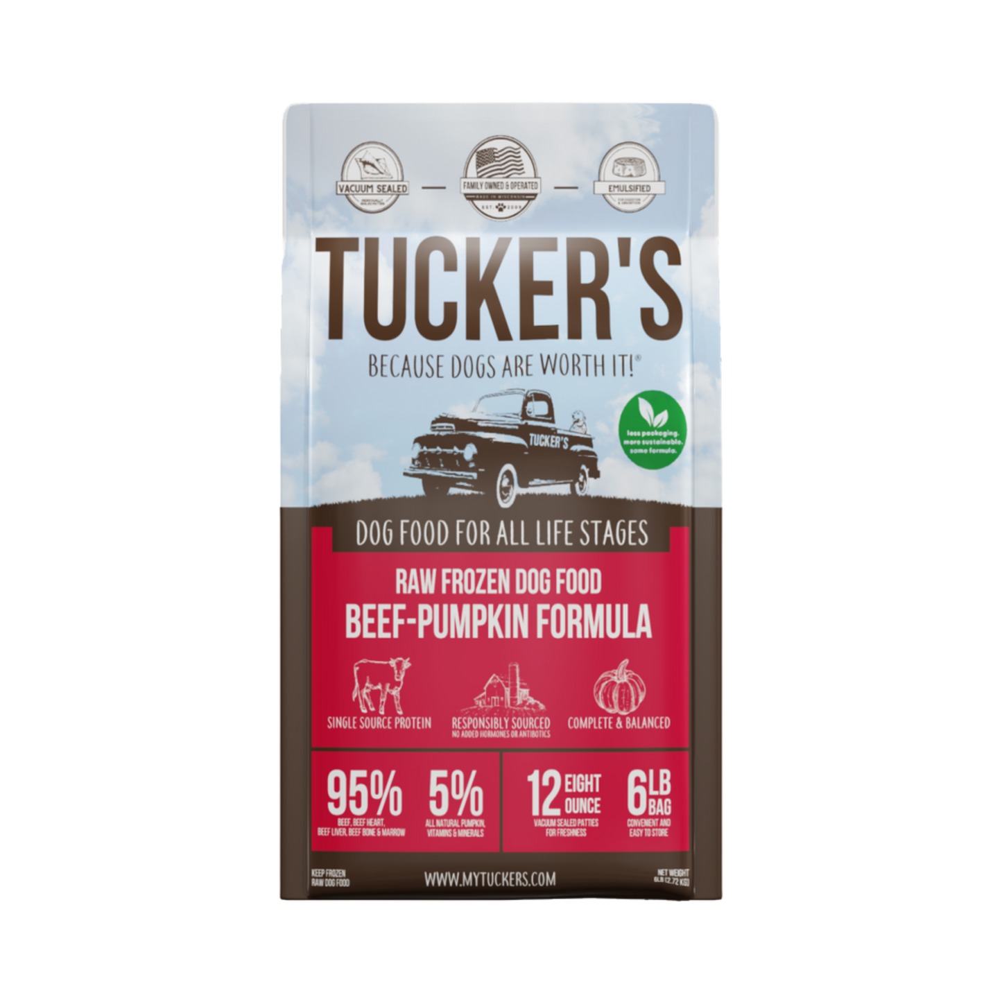 Tucker's Frozen Raw Beef & Pumpkin Dog Food