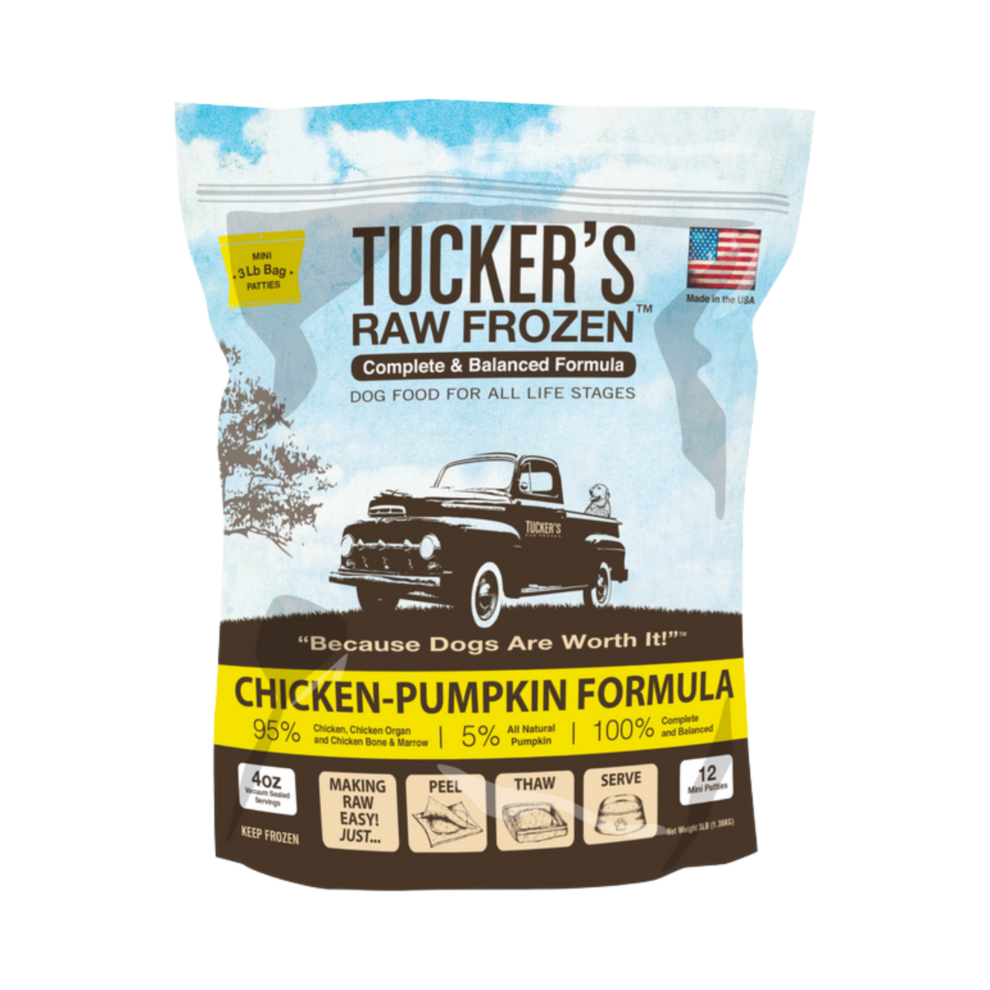 Tucker's Frozen Raw Chicken & Pumpkin Dog Food