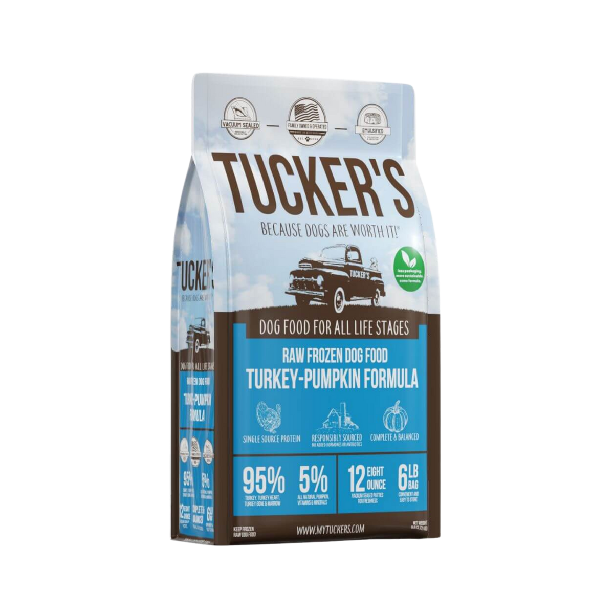 Tucker's Frozen Raw Turkey & Pumpkin Dog Food, 6lb