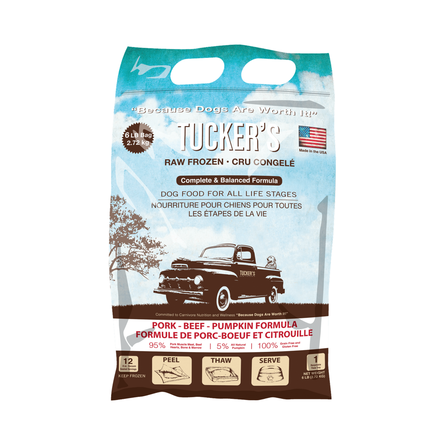 Tuckers Raw Pork, Beef & Pumpkin Frozen Dog Food