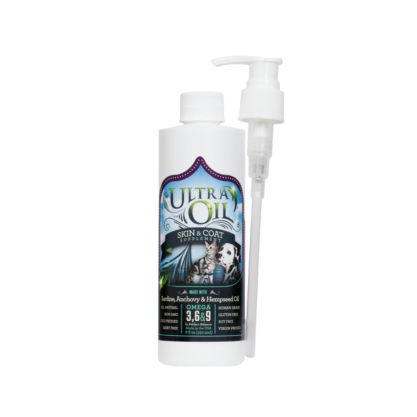 Ultra Oil Skin and Coat Supplement For Dogs and Cats