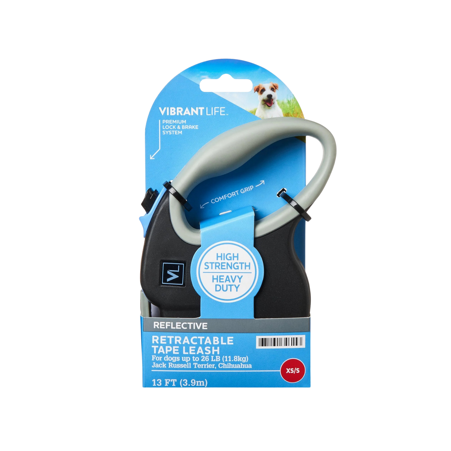 Vibrant Life Reflective Retractable Tape Leash