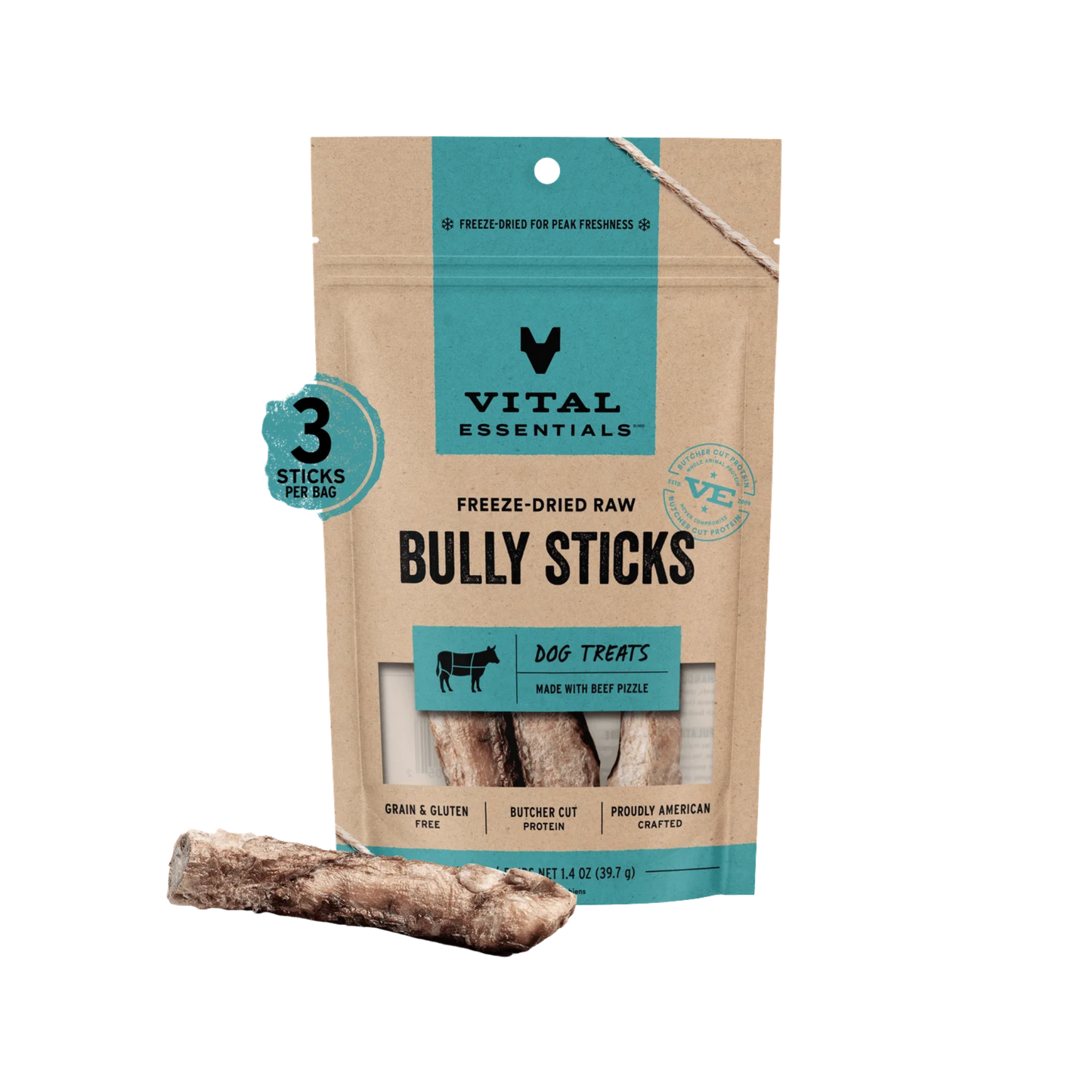Vital Essentials Freeze-Dried Raw Bully Sticks