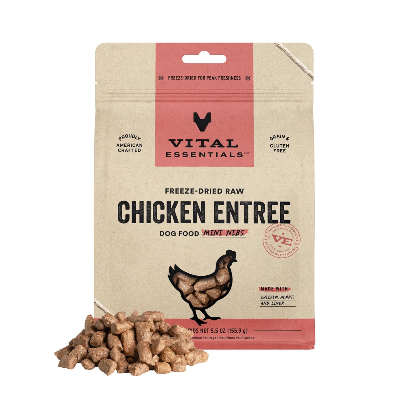 Vital Essentials Freeze-Dried Raw Mini Nibs Dog Treats