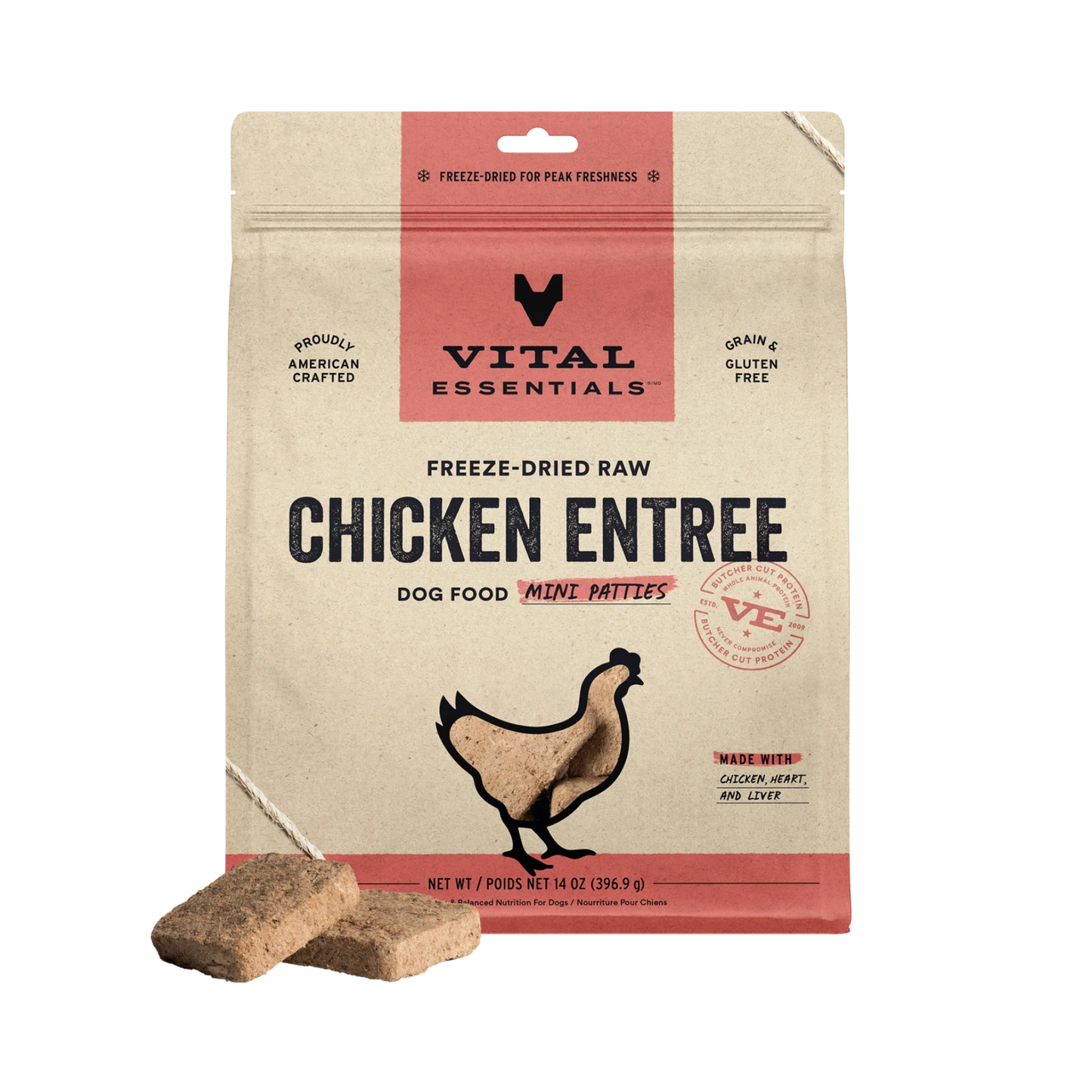 Vital Essentials Freeze-Dried Raw Mini Patties Dog Food
