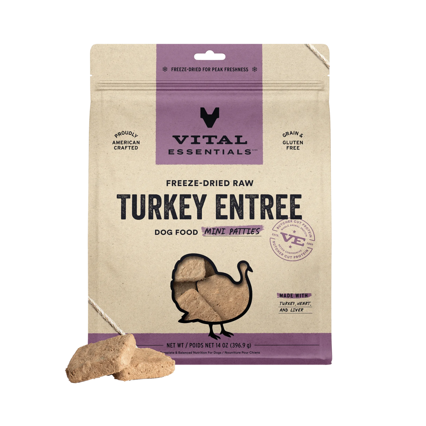 Vital Essentials Freeze-Dried Raw Mini Patties Dog Food
