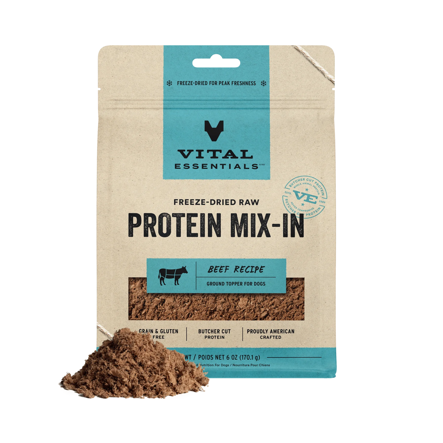 Vital Essentials Freeze-Dried Raw Protein Mix-In Ground Topper
