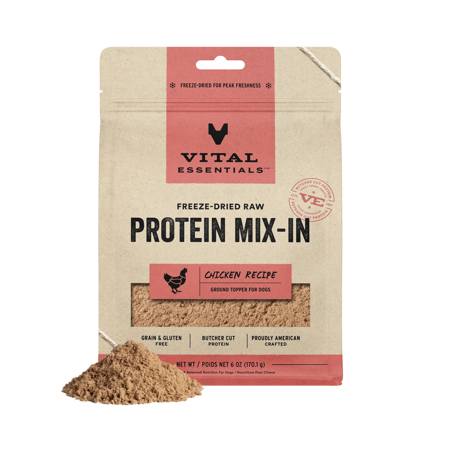 Vital Essentials Freeze-Dried Raw Protein Mix-In Ground Topper