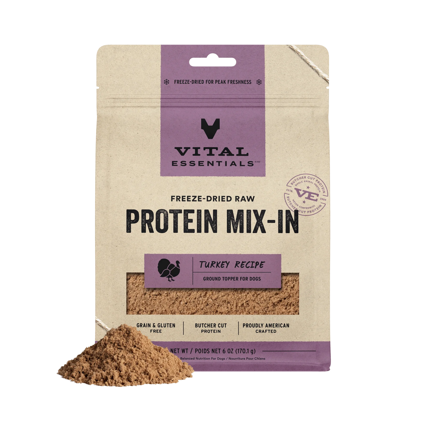 Vital Essentials Freeze-Dried Raw Protein Mix-In Ground Topper