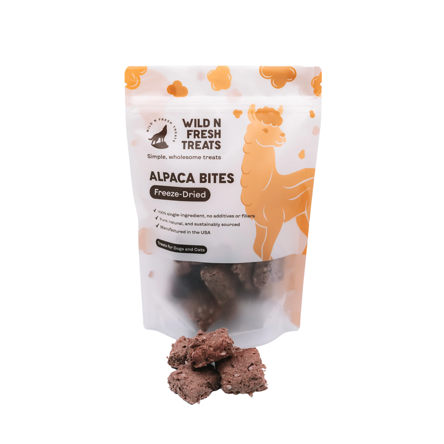 Wild N Fresh Alpaca Bites for Dogs & Cats