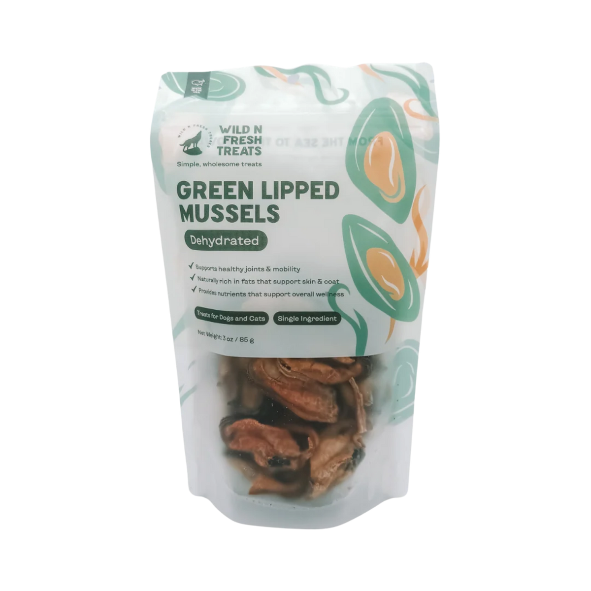 Wild N Fresh Dehydrated Green Lipped Mussels, 3oz