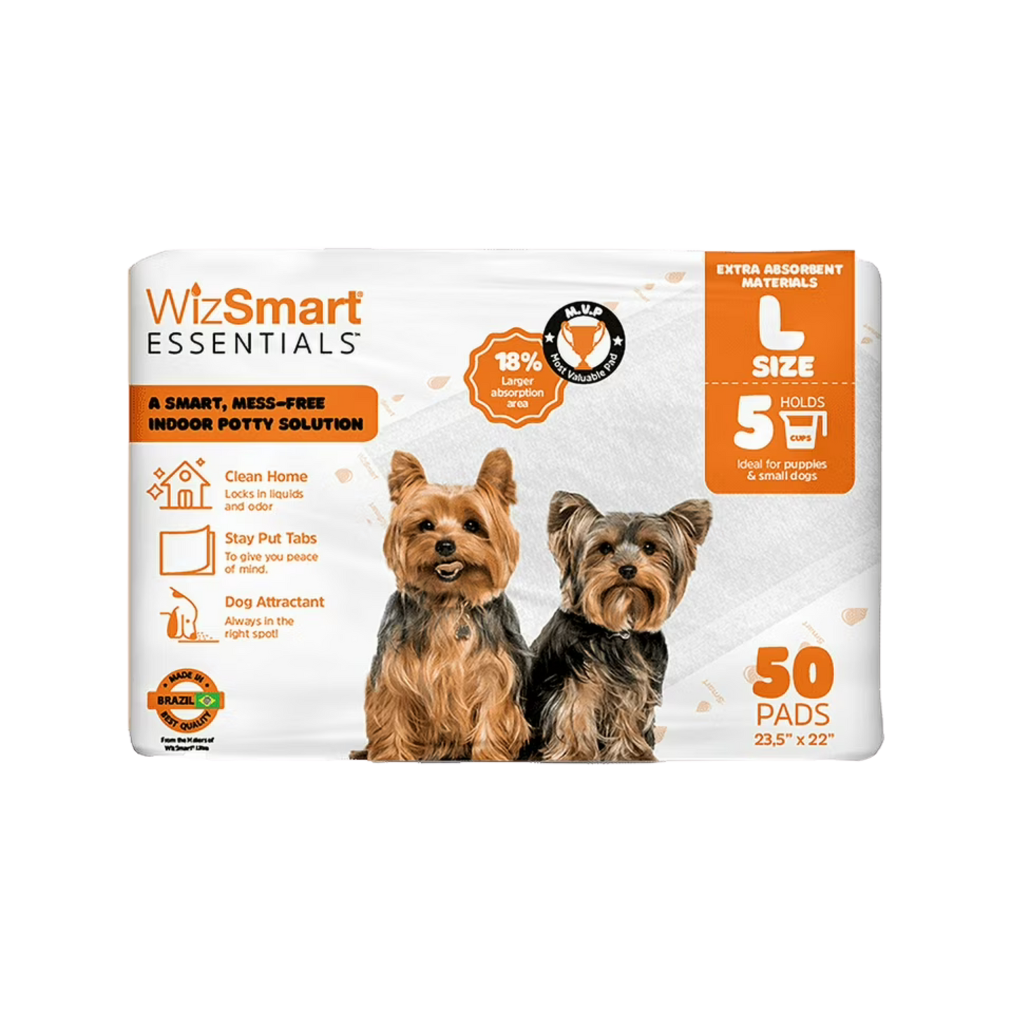 WizSmart Essentials Pads Large 50 Ct