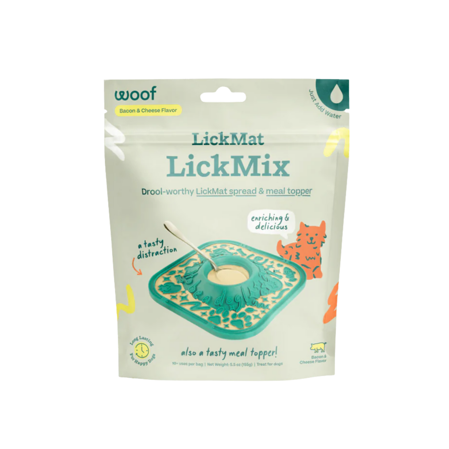 Woof Lickmat Bacon & Cheese LickMix
