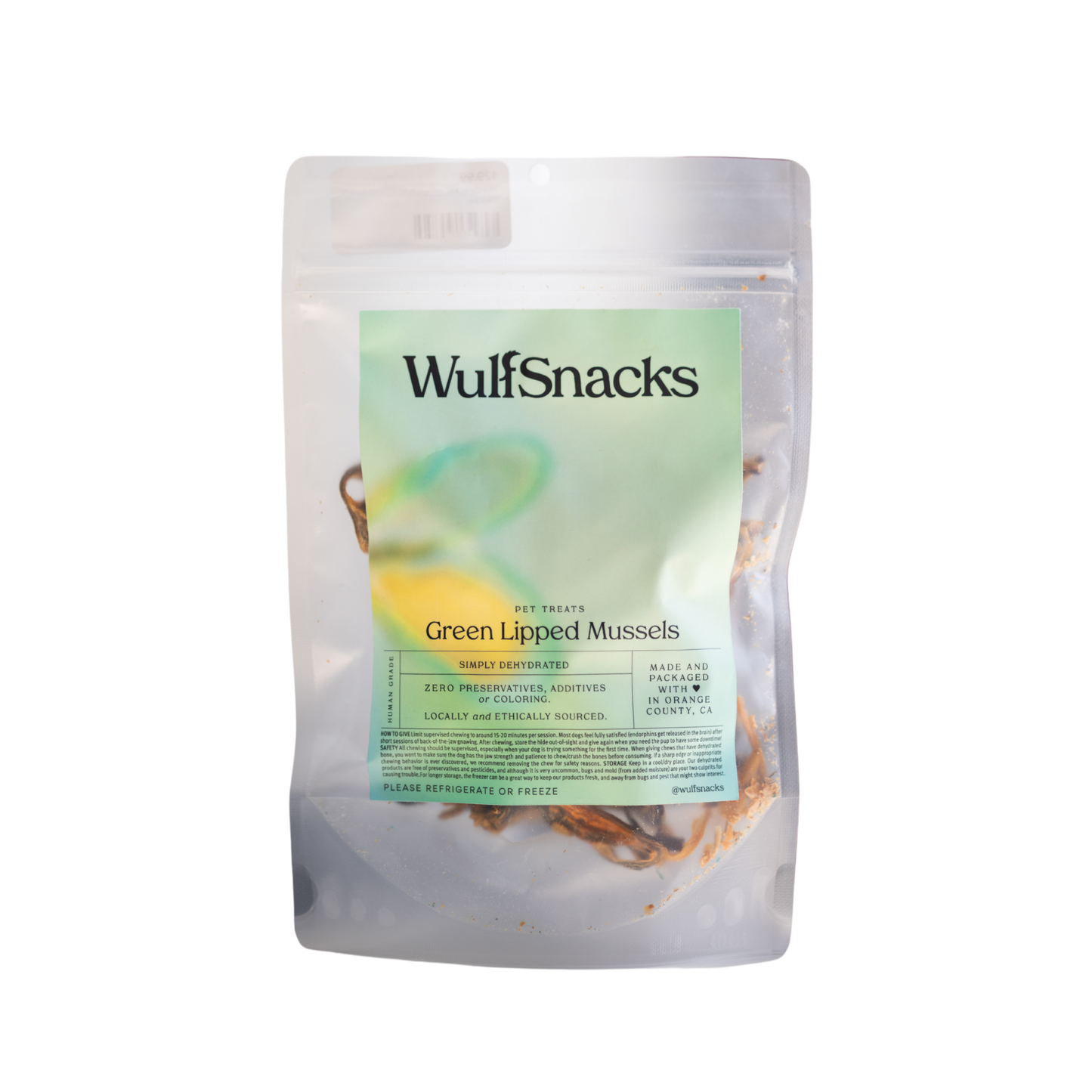WulfSnacks Dehydrated Whole Green Lipped Mussels