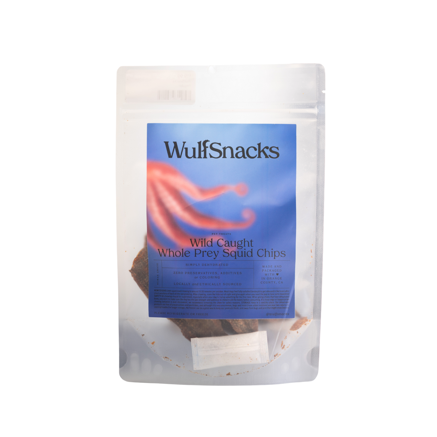 WulfSnacks Dehydrated Wild Caught Whole Prey Squid Chips