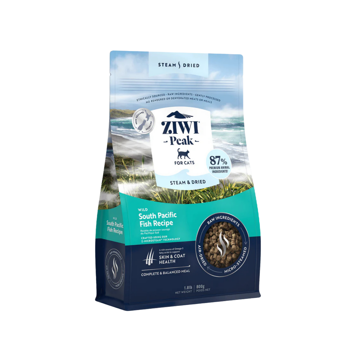 Ziwi Peak Steam & Dried Wild South Pacific Fish Recipe for Cats